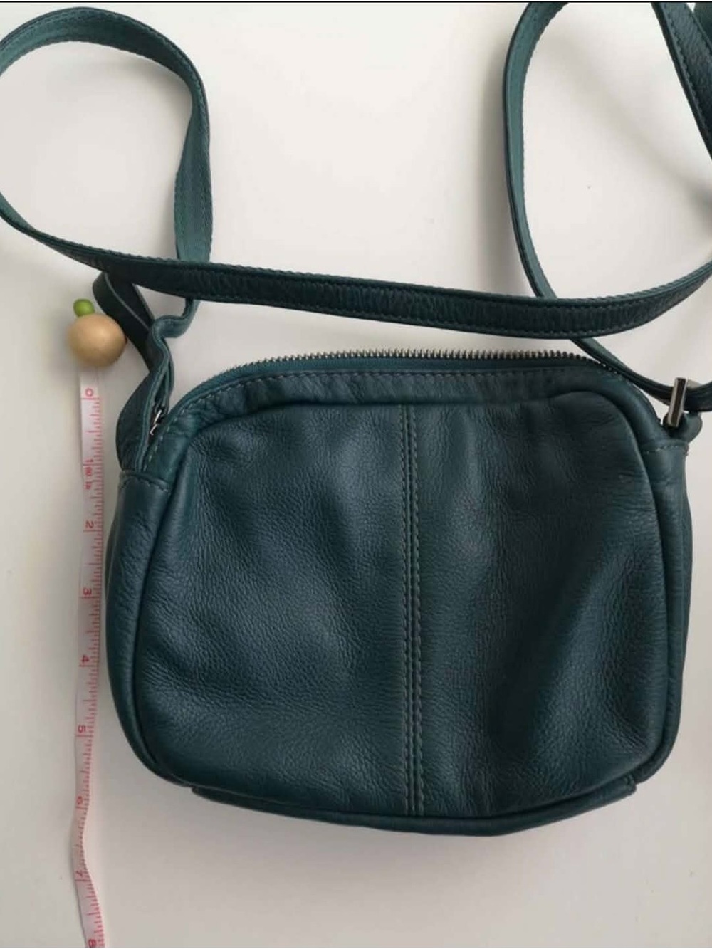 Danier Dark Teal Leather Crossbody Bag